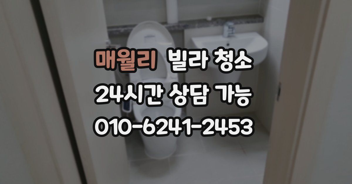 매월리 빌라 청소