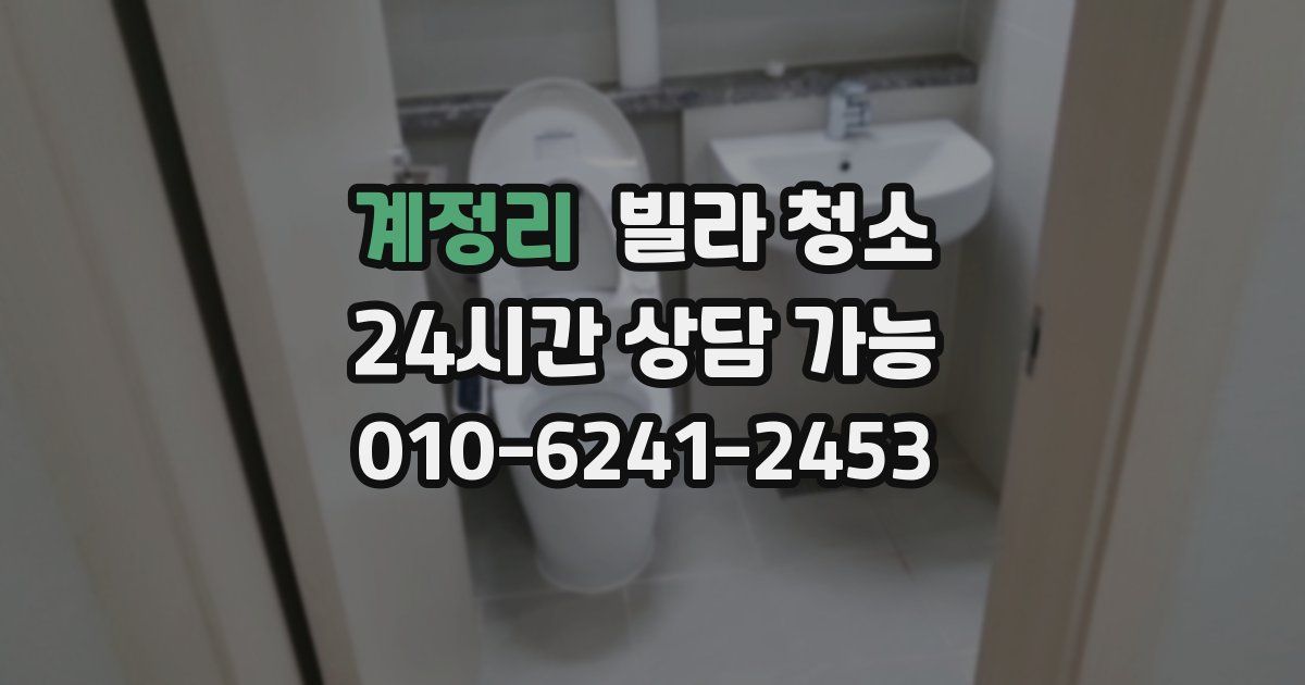 계정리 빌라 청소