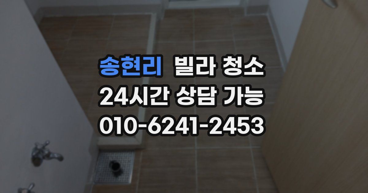 송현리 빌라 청소