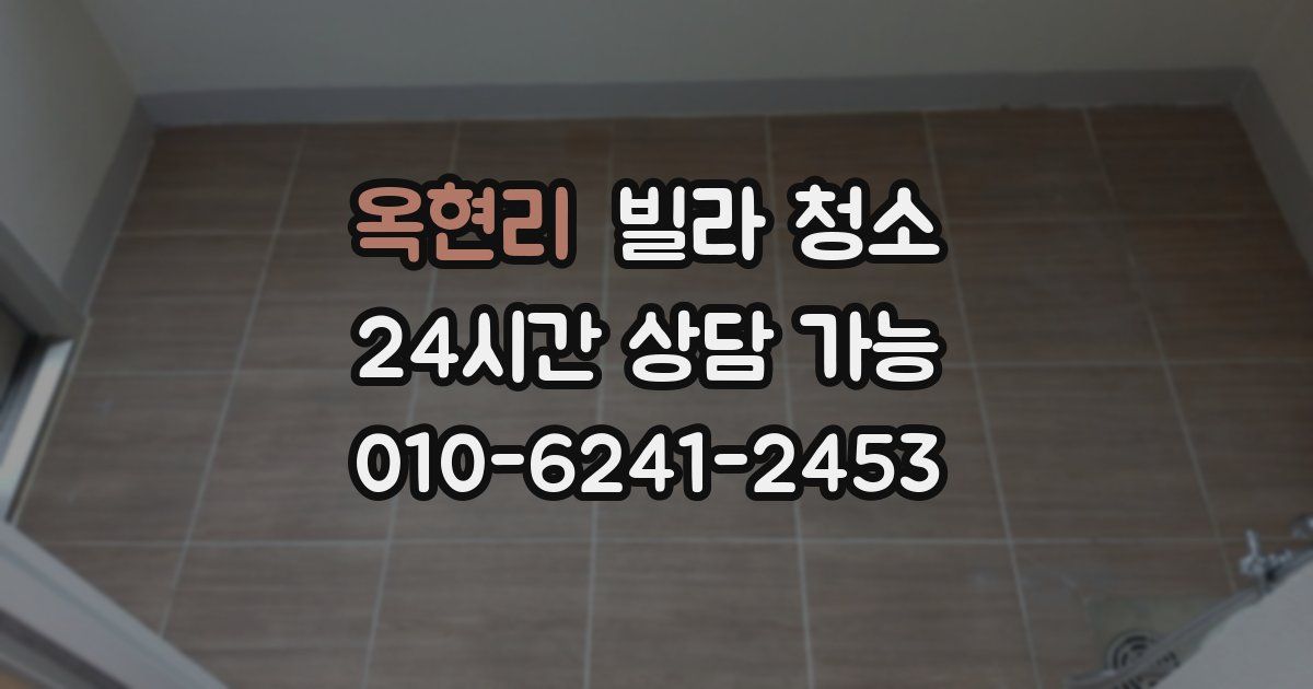 옥현리 빌라 청소