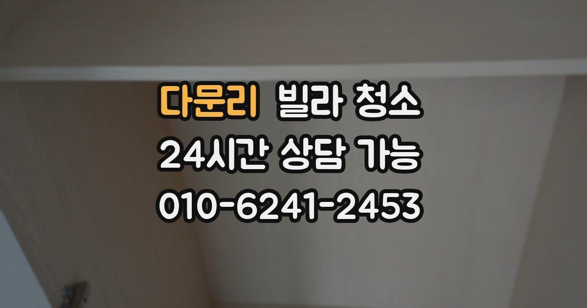 다문리 빌라 청소