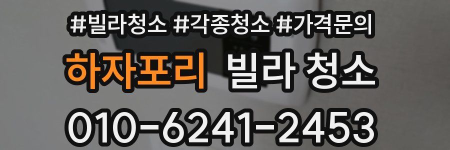 하자포리 빌라 청소