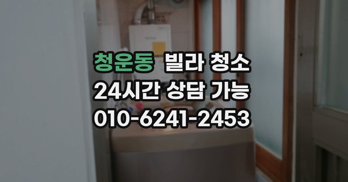 청운동 빌라 청소