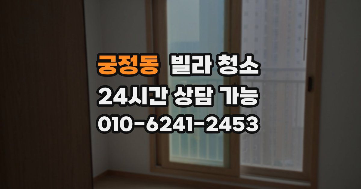 궁정동 빌라 청소