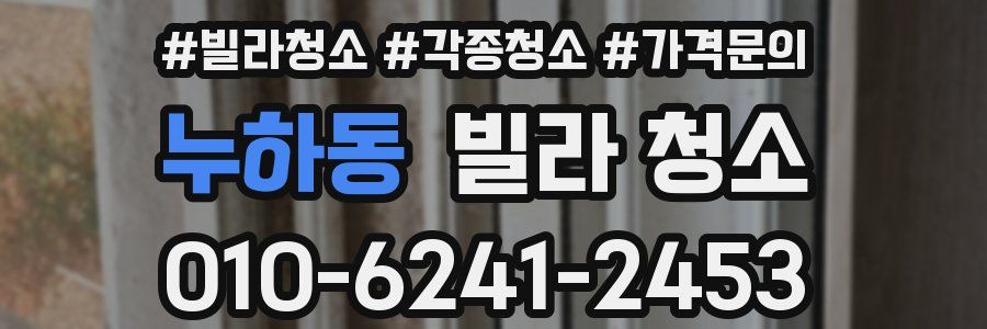 누하동 빌라 청소