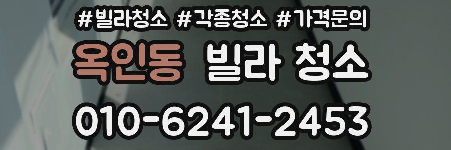 옥인동 빌라 청소