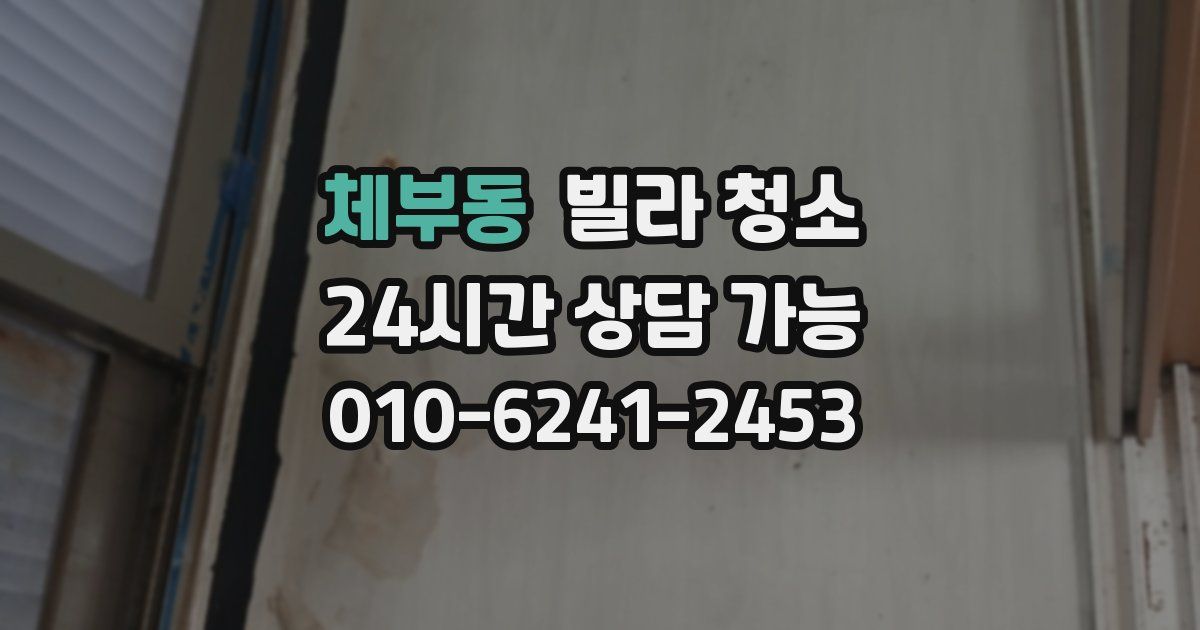 체부동 빌라 청소