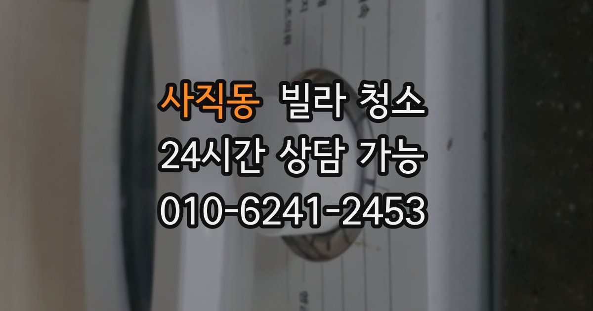 사직동 빌라 청소