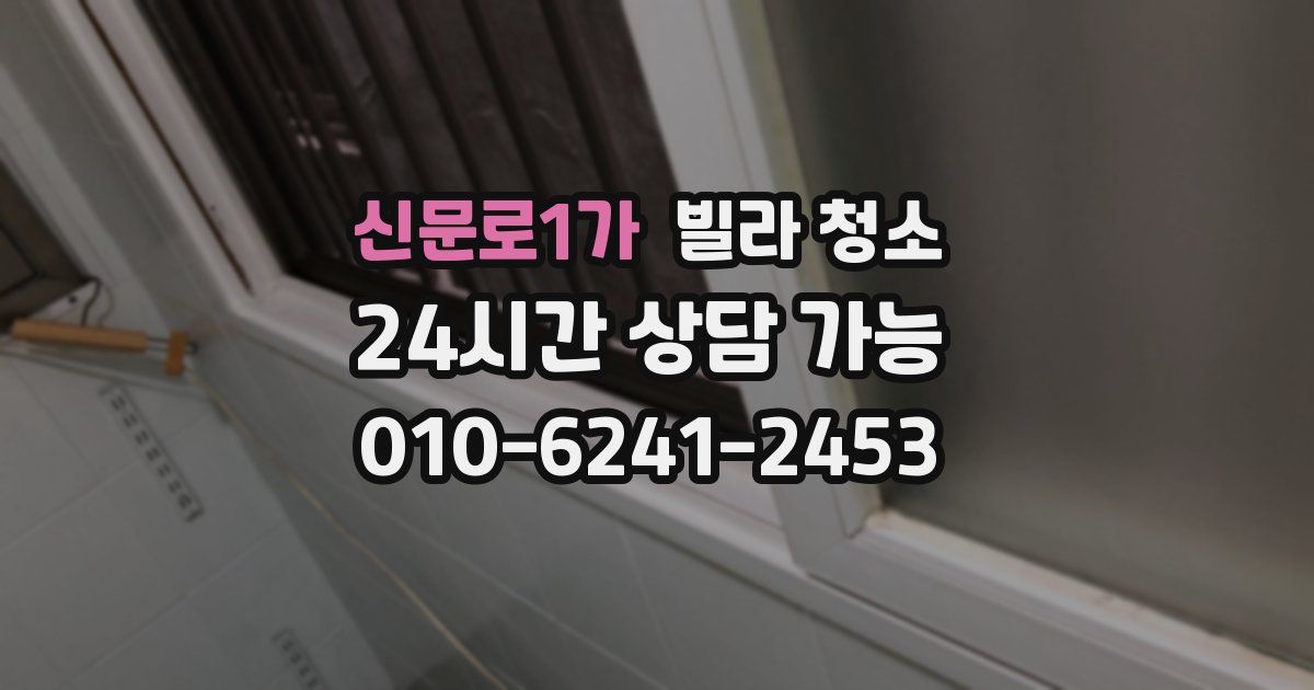 신문로1가 빌라 청소