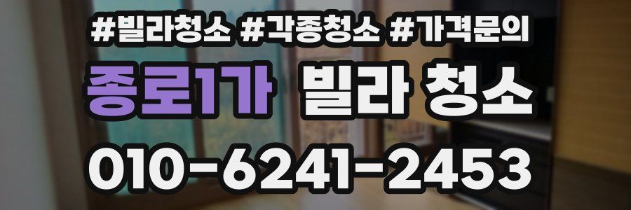 종로1가 빌라 청소