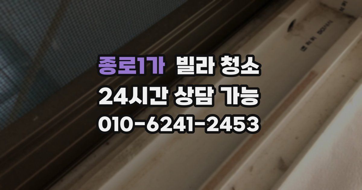 종로1가 빌라 청소