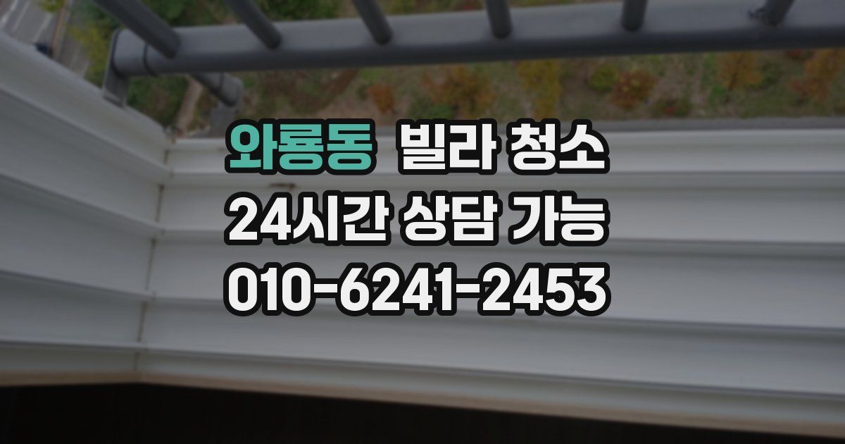 와룡동 빌라 청소