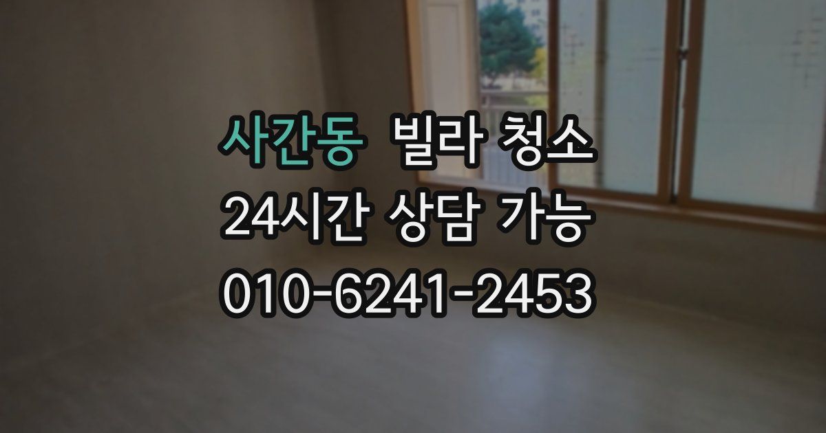 사간동 빌라 청소