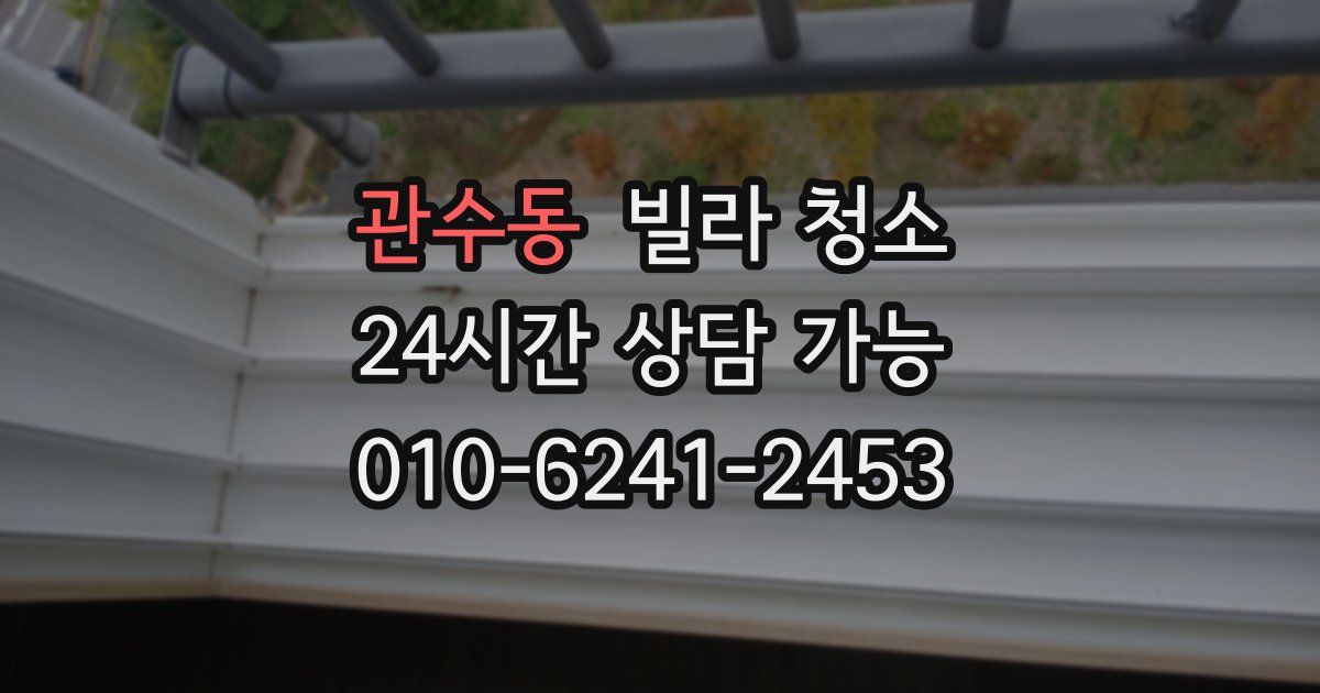 관수동 빌라 청소