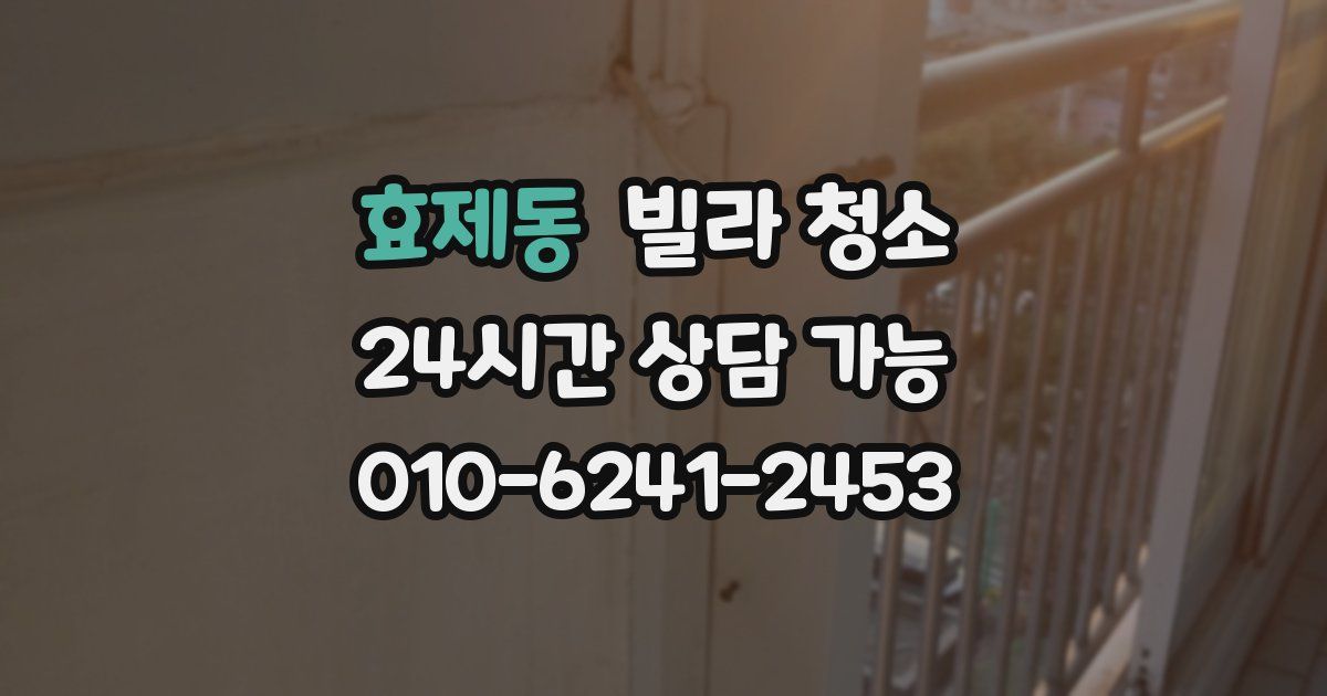 효제동 빌라 청소