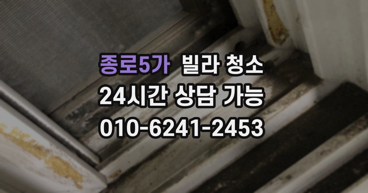 종로5가 빌라 청소