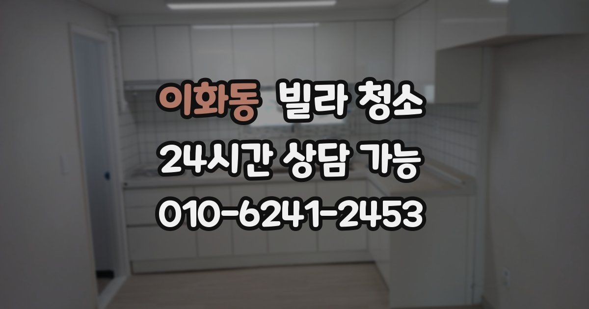 이화동 빌라 청소