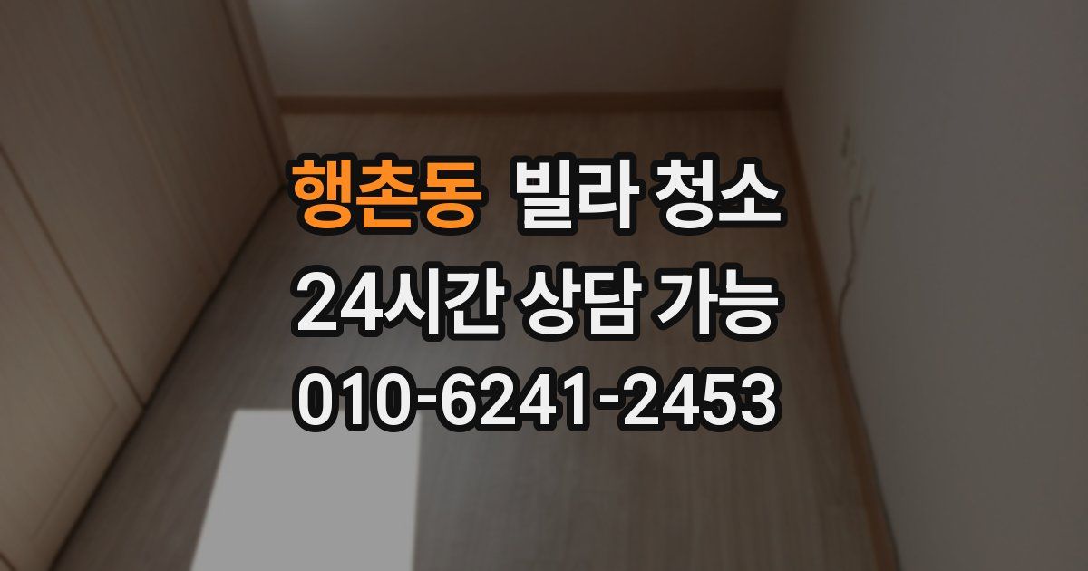 행촌동 빌라 청소