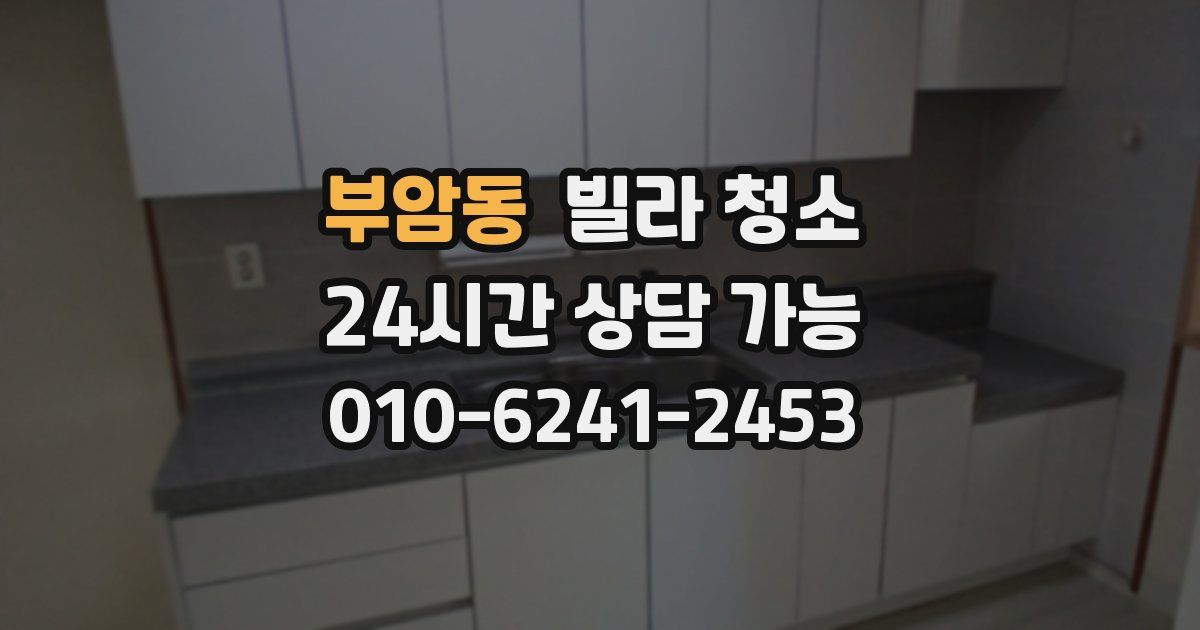 부암동 빌라 청소