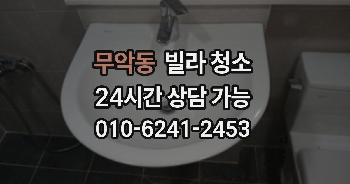 무악동 빌라 청소