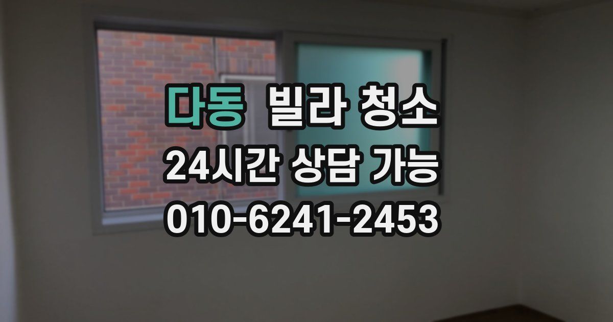 다동 빌라 청소