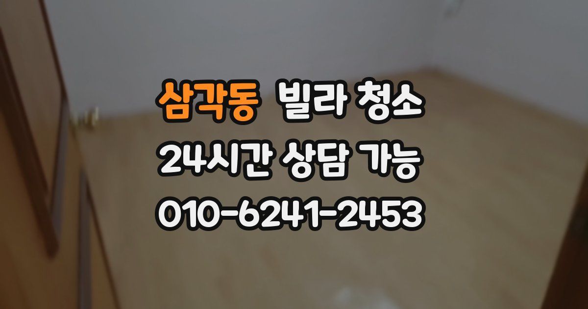 삼각동 빌라 청소