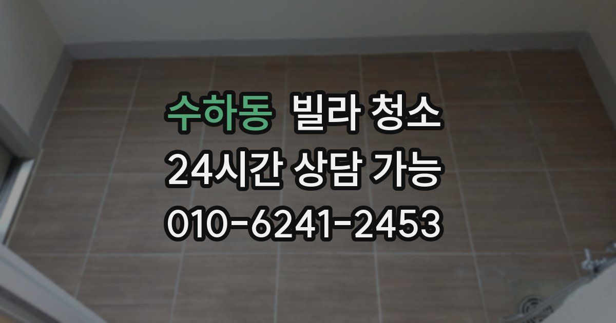 수하동 빌라 청소