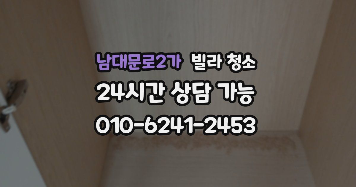 남대문로2가 빌라 청소