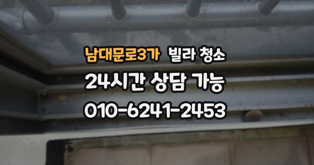 남대문로3가 빌라 청소