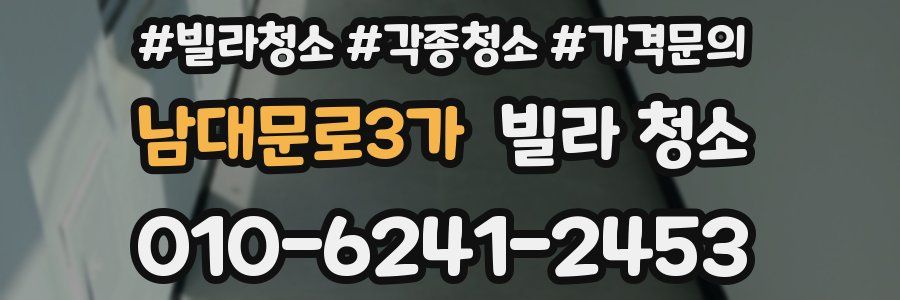 남대문로3가 빌라 청소