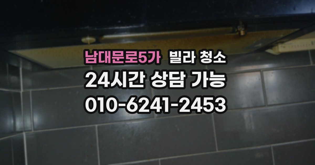 남대문로5가 빌라 청소