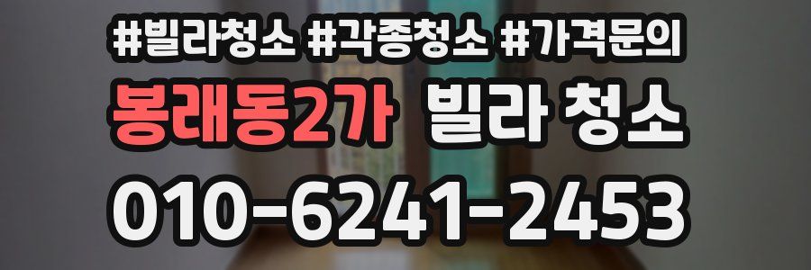 봉래동2가 빌라 청소