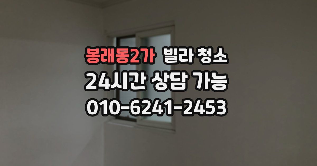 봉래동2가 빌라 청소