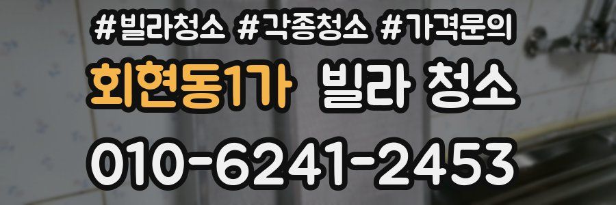 회현동1가 빌라 청소