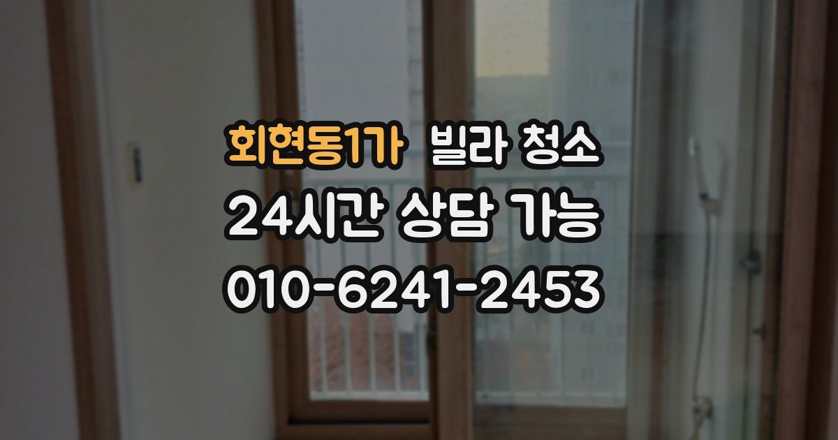 회현동1가 빌라 청소
