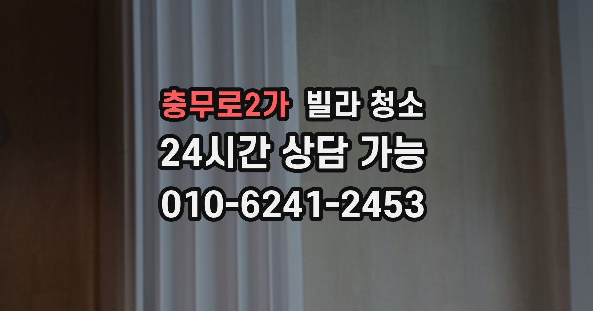 충무로2가 빌라 청소