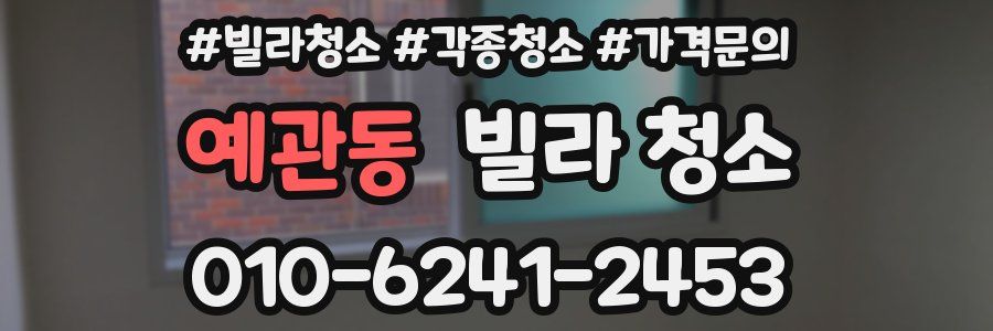 예관동 빌라 청소