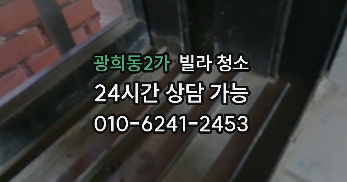 광희동2가 빌라 청소