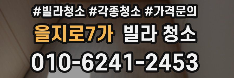 을지로7가 빌라 청소