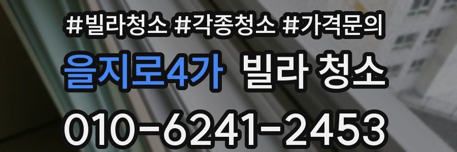 을지로4가 빌라 청소