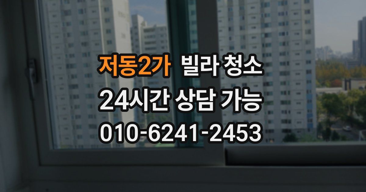 저동2가 빌라 청소