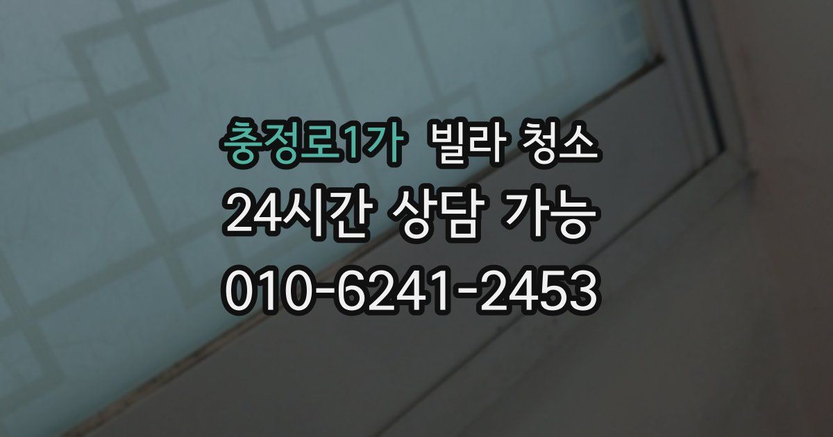 충정로1가 빌라 청소