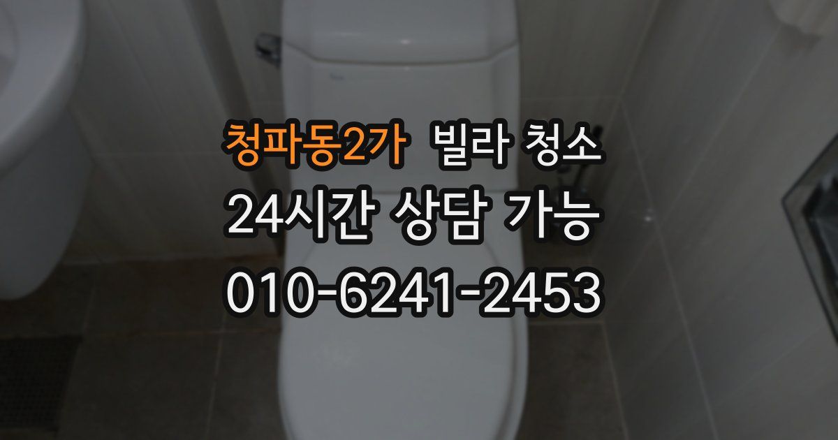 청파동2가 빌라 청소