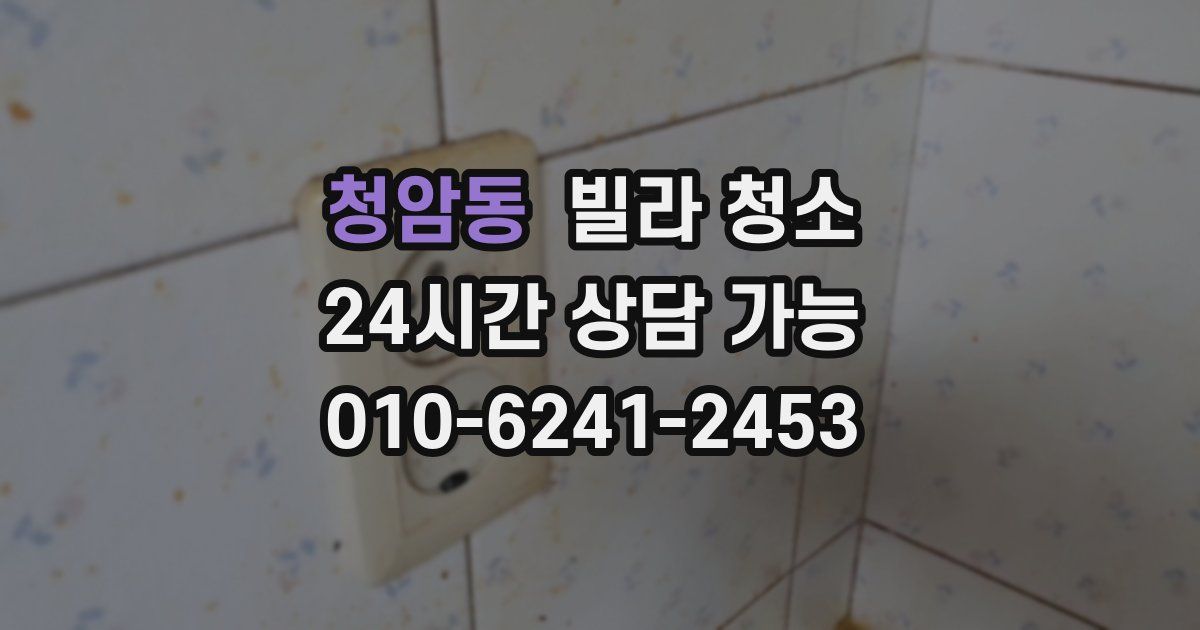 청암동 빌라 청소