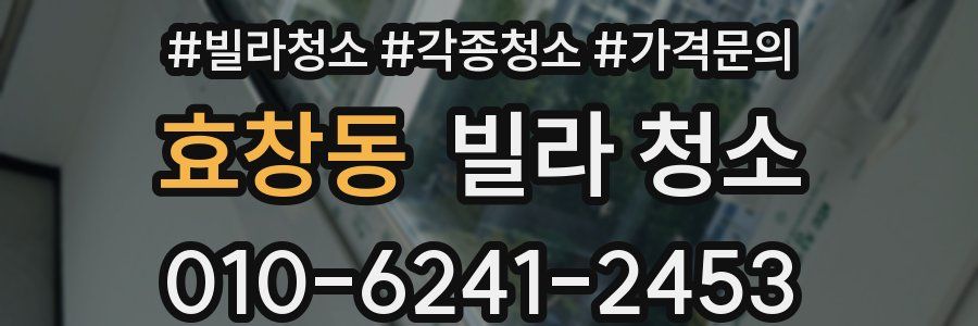 효창동 빌라 청소