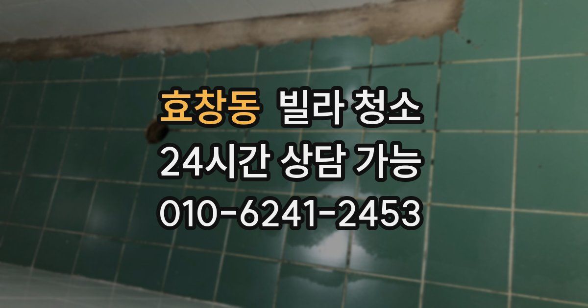 효창동 빌라 청소