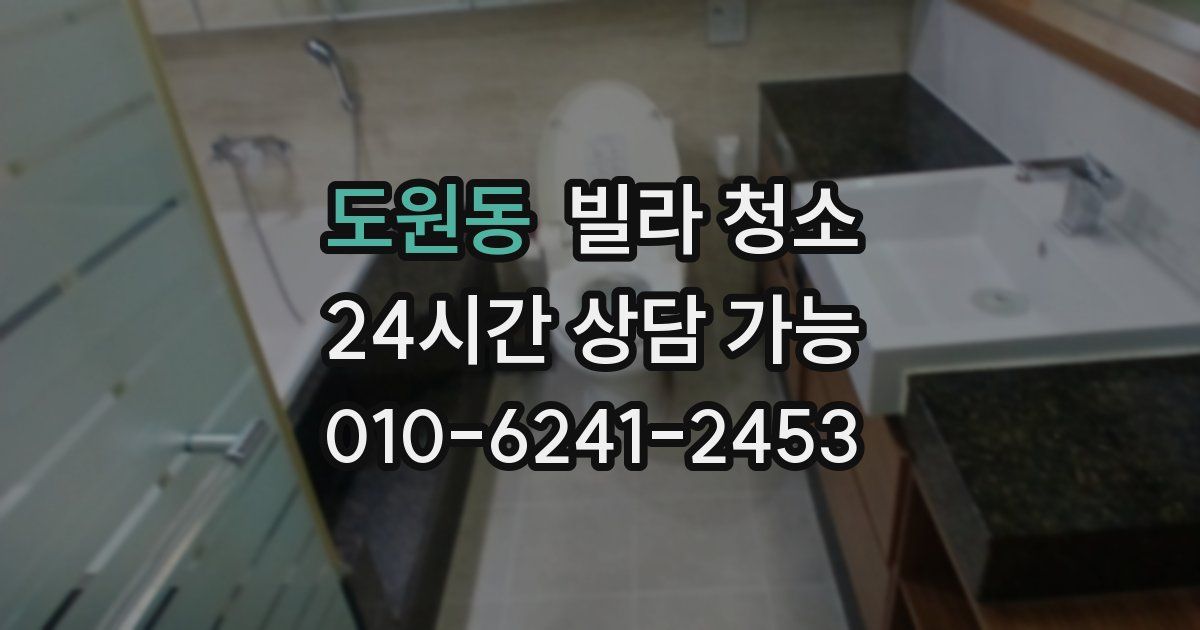 도원동 빌라 청소