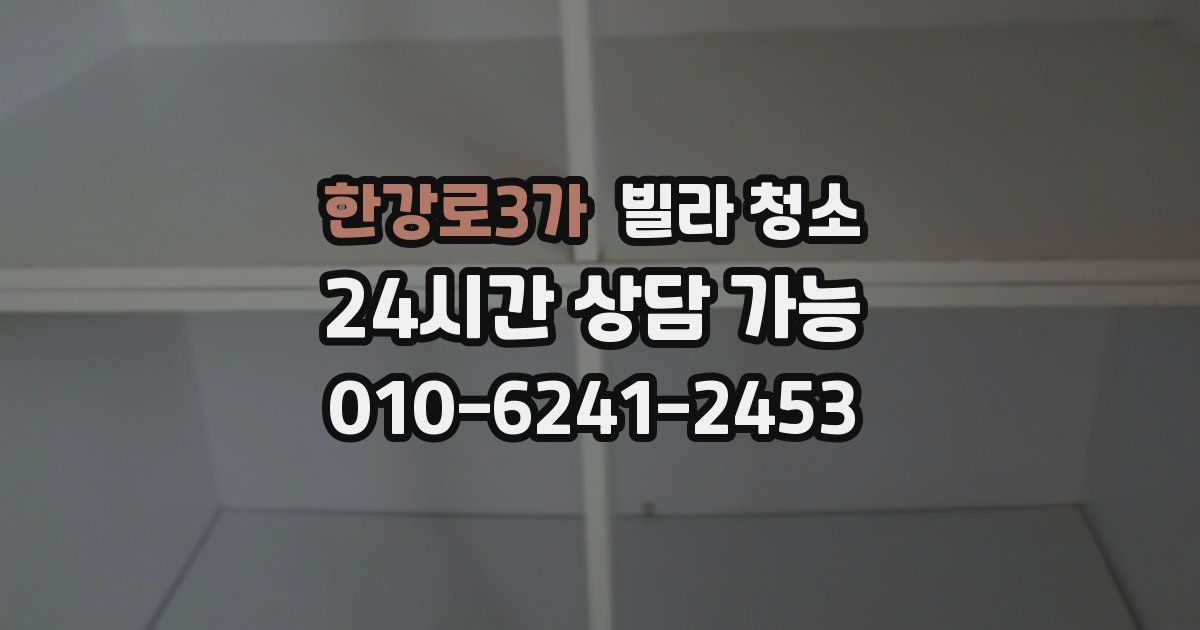 한강로3가 빌라 청소