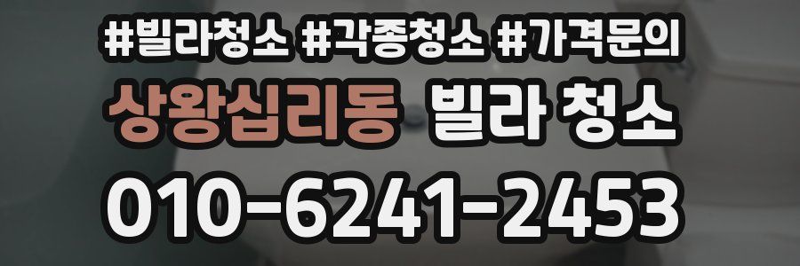 상왕십리동 빌라 청소