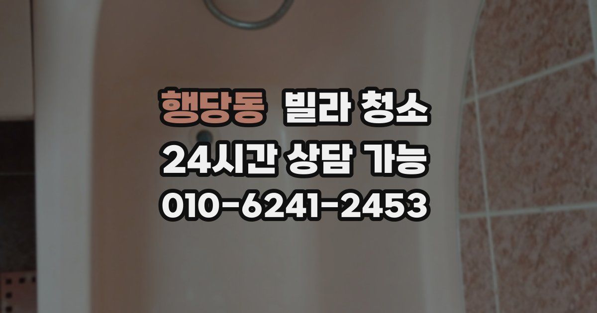 행당동 빌라 청소